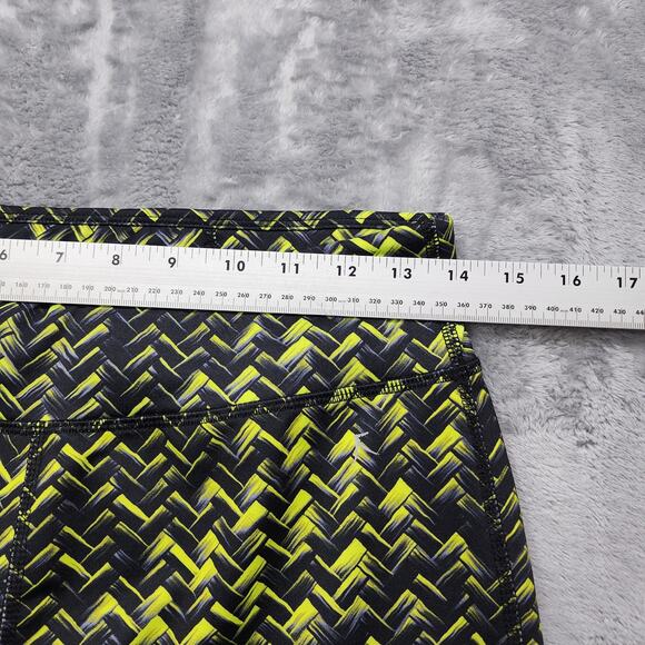 Danskin Now Leggings Womens S Black Green Pull On Crop Capri Workout Yoga Gym - Picture 7 of 11